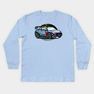 Hyundai i20 WRC - Thierry Neuville Kids Long Sleeve T-Shirt